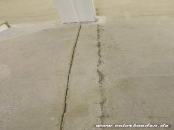 Schadhafte Stelle nach der Reparatur