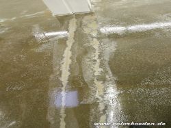 Schadhafte Stelle nach der Reparatur